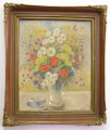 Foto 2: Aquarell: Blumenstilleben, von 1950, Monogramm MT