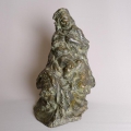 Hans Gerdes (1906-1979): Mutter mit Kind, Bronze Plastik, datiert 1947