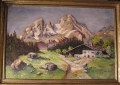 Ernst Richard Graul (1905 geboren): Berg Watzmann am Königsee in Berchtesgaden, Öl Gemälde, datiert 1957