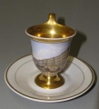 Berliner Porzellan Ansichten-Tasse: Motiv "Berlin - Schloß", KPM, 1823-1832