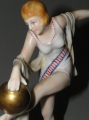 Foto 3: Art Deco Porzellan-Figur: Ausdrucks-Tänzerin mit Gold-Kugel, gemarkt Karl Ens, Volkstedt (Thüringen), 30er Jahre