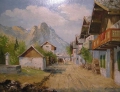 Foto 2: Hugo Petzold (1888 geboren): Bergdorf, Öl Gemälde, um 1920