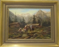 Foto 1: 1 Paar Öl Gemälde: Alpen-Landschaft, um 1880
