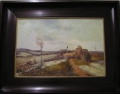 Foto 1: Johannes Köhler (1896-1976): Herbst-Landschaft mit Kirchturm, signiertes Öl Gemälde, datiert 1917