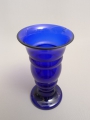 Foto 1: Blaue Glas Vase, um 1900, Moser