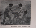 Foto 5: Rudolf Gudden (1863-1935): 7 x Blätter Genre-Zeichnungen, Skizzen zu Dengler / Melker beim Sägen, Bleistift