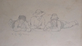Rudolf Gudden (1863-1935): 6 x Blatt Gemälde-Vorstudien, Bleistift, Entstehung 1897 Malaga und 1916 Beulay-Frapelle