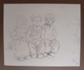 Foto 2: Rudolf Gudden (1863-1935): 6 x Blatt Kinder-Zeichnungen / orientalische Personenstudien, Bleistift, Entstehungsort Holland - Volendam / Marokko