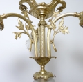 Foto 2: Vierarmige Jugendstil Deckenlampe, Messing