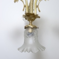 Foto 3: Vierarmige Jugendstil Deckenlampe, Messing