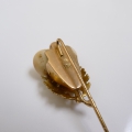 Foto 3: Anstecknadel / Revers- / Krawatten-Nadel, um 1900, 585er Gold, mit Grandeln