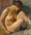 Foto 2: Kurt Haase-Jastrow (1885-1958): Frauenakt, Öl Gemälde