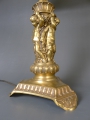 Foto 5: Große figürliche Jugendstil Tischlampe, in gegossener Bronze