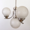 Foto 2: Art Deco Kugel-Deckenlampe, Chrom