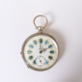 Silberne Herren-Taschenuhr, um 1900, Horloger (Uhrmacher) "Menin"