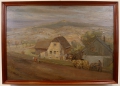 Foto 1: Ernst Olbrich (1889-1976): bäuerliche Genreszenen in Landschaft, signiertes Öl Gemälde, datiert 1938