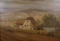 Foto 2: Ernst Olbrich (1889-1976): bäuerliche Genreszenen in Landschaft, signiertes Öl Gemälde, datiert 1938