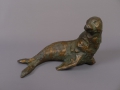 Hans Gerdes (1906-1979): Robbe, Bronze Tier-Plastik