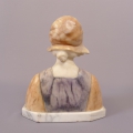 Foto 2: Auguste Henri Carli (1868-1930): Mädchen-Büste, signierte französische Alabaster Skulptur, um 1900