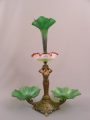 Foto 1: Dreietagiger figürlicher Jugendstil Tafelaufsatz, mit Schalen, Jardiniere und Vase, um 1895