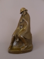 Foto 1: Ernst Barlach (1870-1938): Flötenbläser, signierte Bronze Plastik, Modell von 1936