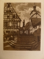 Foto 2: Kurt Mücke (1885-1940): Graphik - Radierung, Rothenburg ob der Tauber - Kapellenplatz