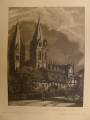 Foto 1: Kurt Mücke (1885-1940): Graphik - Radierung, Mühlhausen Divi-Blasii-Kirche / Untermarktkirche mit Diakonat