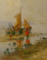 Foto 3: Öl Gemälde: Genrebild - Fischer, signiert Neugeb., datiert 1901