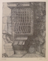 Foto 1: Peter Ackermann (1934-2007): Graphik - Radierung, Fenster - surreales Architekturfragment, datiert 1969