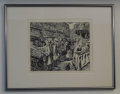 Foto 5: Jean Chieze (1898-1975): Graphik - Holzschnitt, La Rue Lepic, Frankreich - Paris