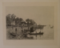 Foto 1: Robert Danz (* 1841): Graphik - Radierung, Strand von Ellerbek/Holstein, datiert 1879, Weimarer Malerschule