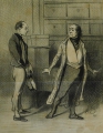 Foto 2: Honoré Daumier (1808-1879): Graphik - Lithographie, Les Philantropes du Jour, aus Satire-Zeitschrift Le Charivari, Frankreich