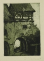 H. Eckert: Graphik - Radierung, "Burgtor", Beginn 20. Jahrhundert, deutsche Schule