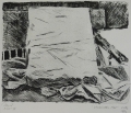 David Gaiser (* 1954): Graphik - Lithographie, Titel "Verhülltes Mal", datiert 1978
