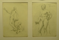 Foto 3: Unbekannt: Bleistift-Zeichnungen, datiert 1868, nach Buchband zu Galleria Giustiniani, nach Werken u.a. von Raffael, Leonardo, Michelangelo