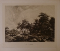 Foto 1: Wilhelm Hecht (1843-1920): Graphik - Radierung, Am Weiher, nach Gemälde-Vorlage von Meindert Hobbema