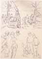 Foto 1: Wilhelm Hövener (1903-1978): 5 Blatt Zeichnungen, Comics und Akt-Entwurf, datiert 1937/1968