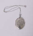 Jugendstil Silber Medaillon-Kette, um 1910