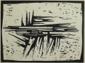 Foto 4: Hans Jaenisch (1907-1989): 3 x Graphiken - Linoldrucke, Probe und Druck zum Tuschbild von 1962 Berlin