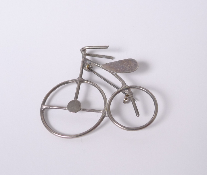 Brosche Fahrrad Silber 