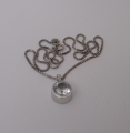 Foto 3: Halskette, 20. Jahrhundert, 835er Silber, Anhänger mit Zirkoniastein