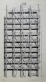 Sigurd Kuschnerus (* 1933): Graphik - Lithographie, abstrakte Gitter-Komposition mit Titel "Mittag", Berlin, datiert 1963