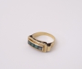 Foto 1: Ring mit Turmalinen, 585er Gold, Mitte 20. Jahrhundert