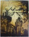 Thomas Lange (* 1957): Graphik - Farblithographie, "Paradies", Druck Taborpresse Berlin 1990