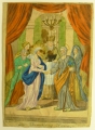 Foto 1: A. Leitner: Graphik - kolorierter Kupferstich, Vermählung Maria, 1. Hälfte 19. Jahrhundert, Österreich