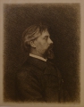 Foto 1: Johann Lindner (1839-1906): Graphik - Kupferstich, Männer-Porträt, datiert 1902 München