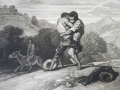 Foto 2: Alphonse Charles Masson (1814-1898): Graphik - Radierung, Les Voleurs et l´Ane, nach Vorlage von Alexandre Gabriel Decamps (1803-1860), Frankreich