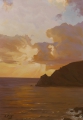 Foto 1: Francisco Maya (1915-1993): Ölbild - Landschaft Sonnenuntergang am Meer, datiert 1965