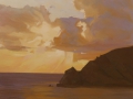 Foto 2: Francisco Maya (1915-1993): Ölbild - Landschaft Sonnenuntergang am Meer, datiert 1965