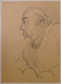 Foto 4: Monogrammist B.M.: 5 Bleistift-Zeichnungen, Porträt-Skizzen und Entwurf zu Don Quichotte, datiert 1947